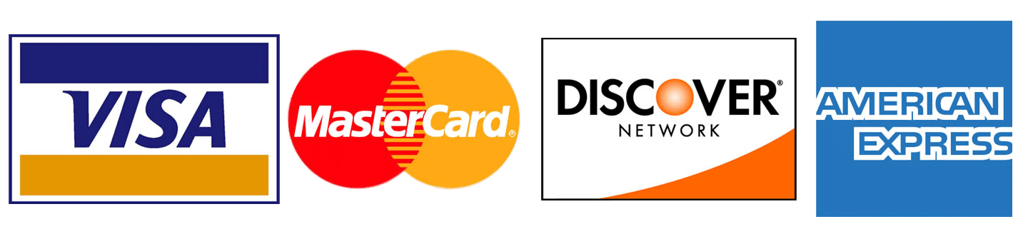 We accept cash, transfer, and major credit and debit cards